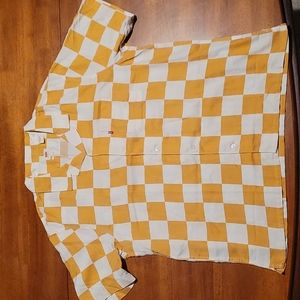 Levi's Yellow and White Checkered Shirt